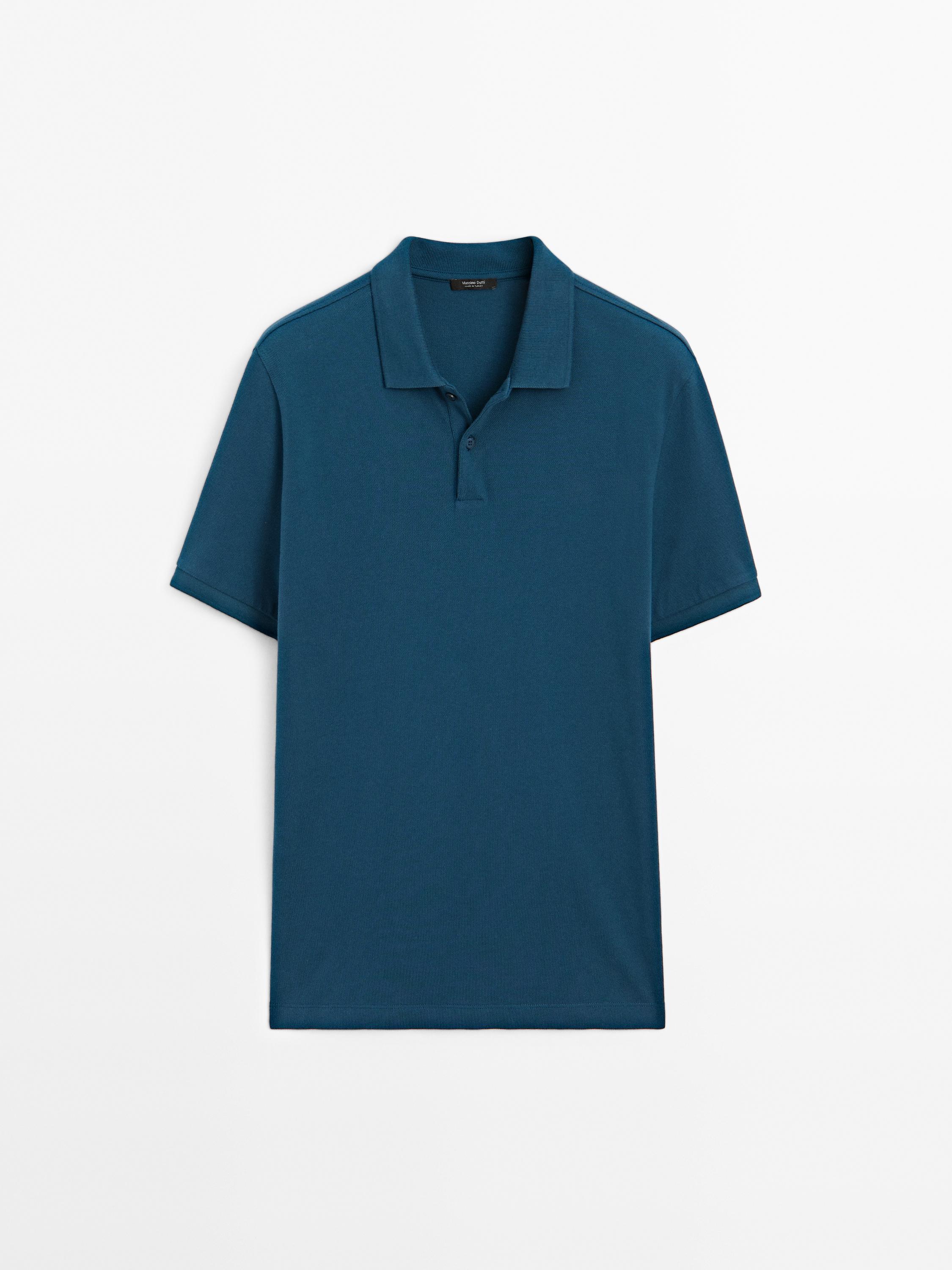 Polo micro-texture en piqué de coton